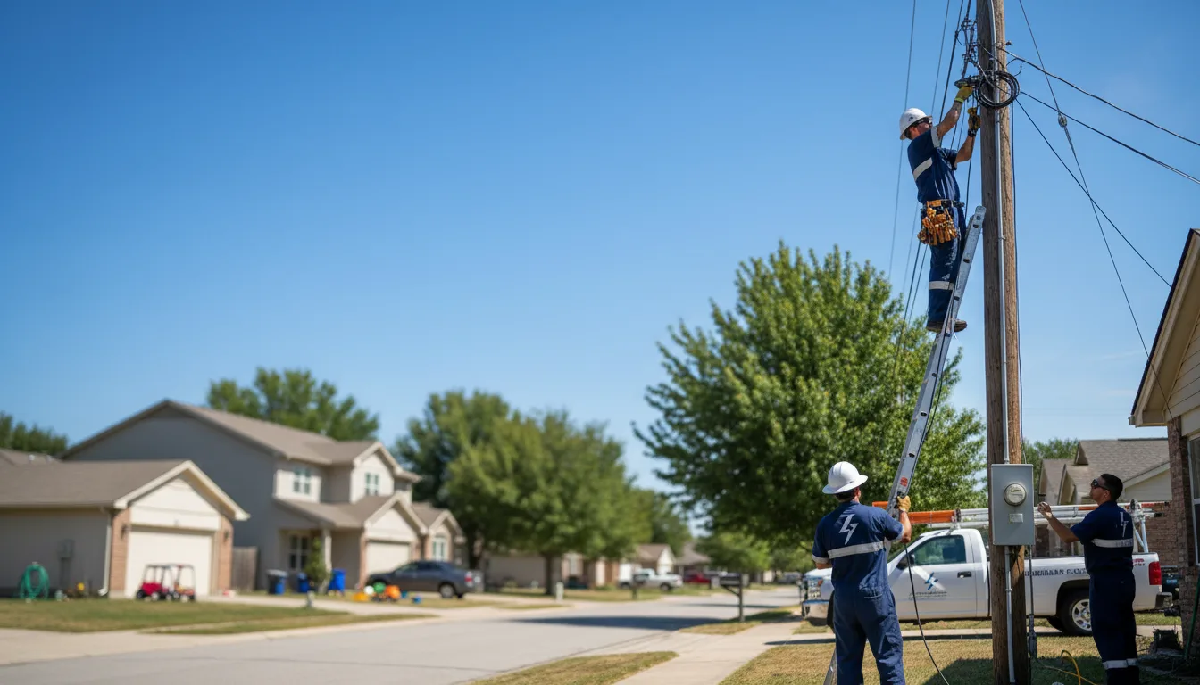 Residential electrician providing installation services in Noble, OK